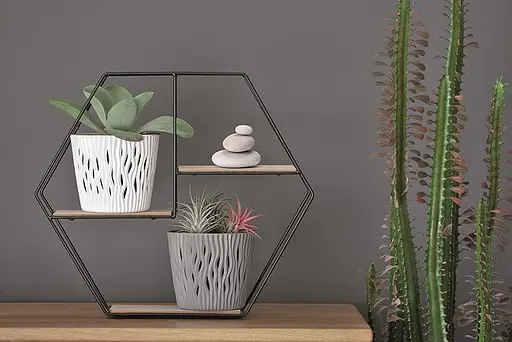 Горщик з кашпо для рослин 2в1 Prosperplast Sandy Round 3 л сірий - фото 3