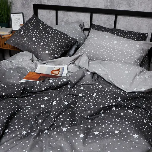 Комплект постільної білизни Moon&Star Бязь Gold Люкс Night Sky King Size 220x240 наволочки 2х70х70 - фото 7
