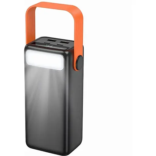 Power Bank Borofone BJ66A 50000mAh, Type-C/2xUSB-A, 22.5W + PD20W з LED-дисплеєм та ліхтариком, чорний - фото 2