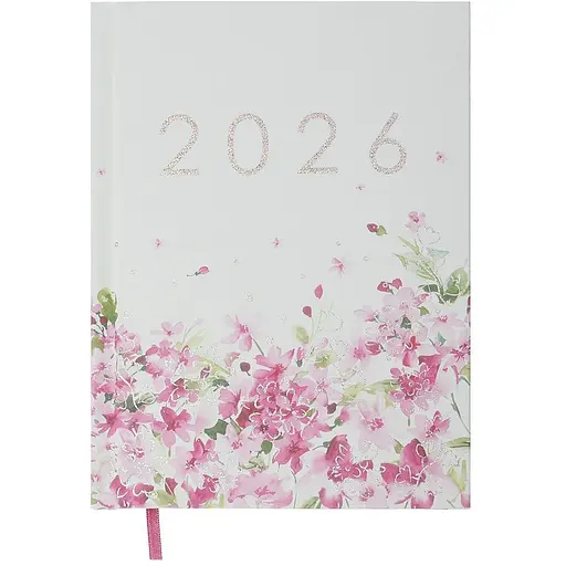 Ежедневник датированный Buromax Melody 2026 полиграфический A5 белый (BM.21163-12)