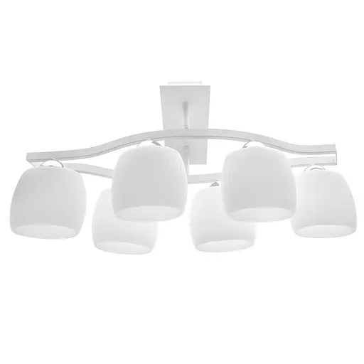 Люстра стельова Brille E27 60W WH (BR-01462C/6)