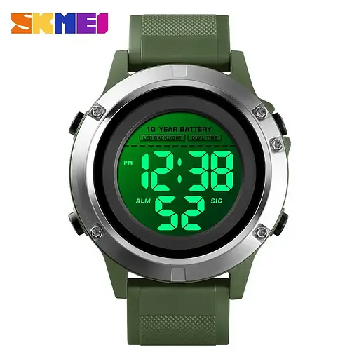 Спортивний наручний годинник Skmei 1518 (Зелений) - фото 3