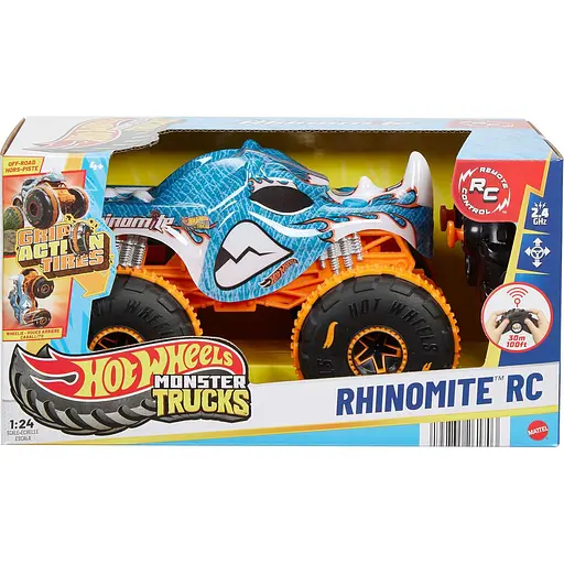 Машинка на радиоуправлении Mattel Hot Wheels Monster Trucks Rhinomite 1:24 (JBK11) - фото 6