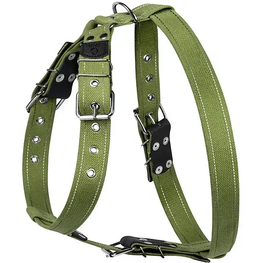 Шлея Collar Брезент для великих собак №3 бавовняна тасьма (ширина 35мм, А:72-94см, В:93-105см)