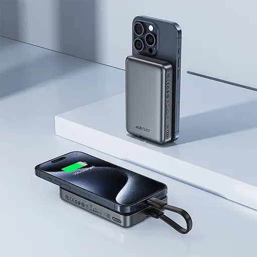 Портативний ЗП Power Bank Acefast M10 PD30W з БЗП 10000 mAh Black - фото 5