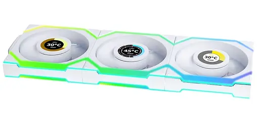Вентилятор Lian Li Uni Fan SL Wireless LCD 120-3 Reverse White (G99.12RSLLCD1W3W.00) - фото 2