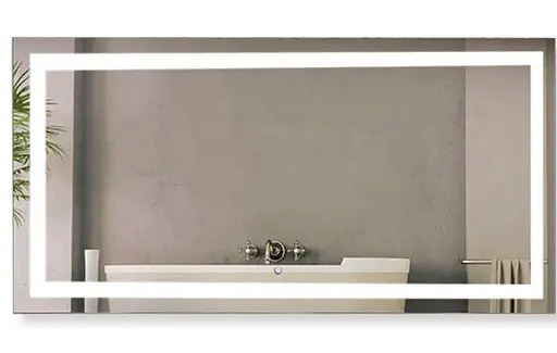 Дзеркало Dusel DE-M1091 ​​75x120 з годинником, Білий - фото 4