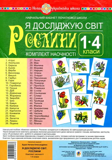 Я досліджую світ. 1-4 класи. Рослини. Комплект наочності
