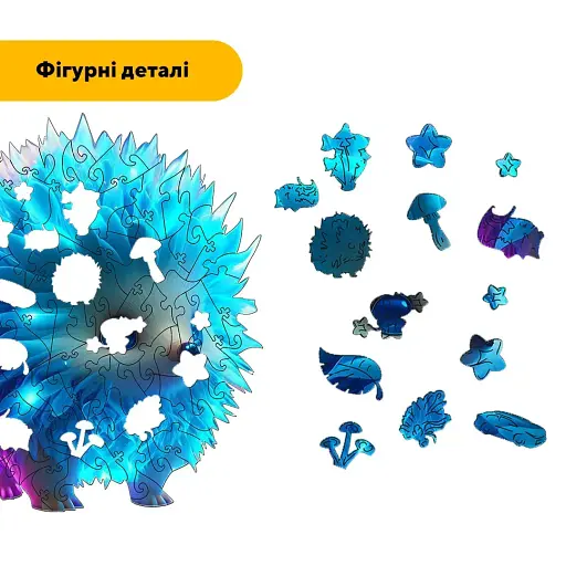 Пазл деревянный Ежик Светлячок, А5, 35 элементов, Деревянная коробка - фото 3