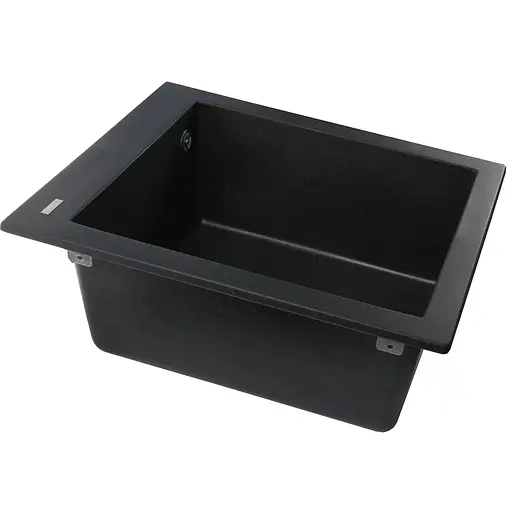 Гранітна мийка Globus Lux Lama чорний металік 410x500мм-А0001 000006136, Чорний - фото 3