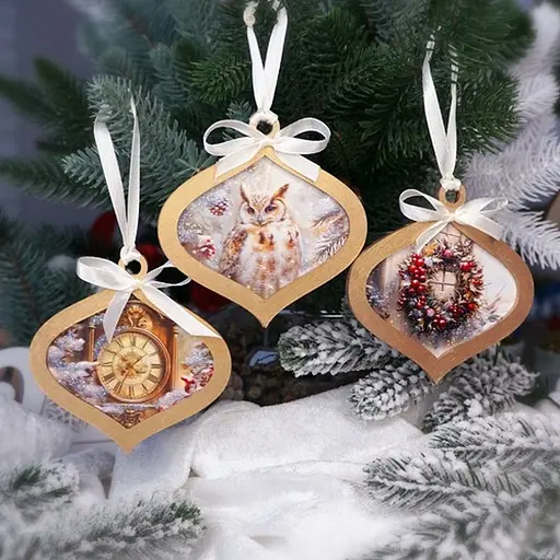 Творческий набор для создания 3-х елочных украшений "Cozy Winter" FDCKW-054 - фото 4