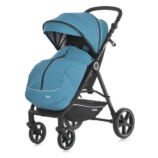 Детская прогулочная коляска-книга Bambi M 5723 Viva Pine blue Голубая - фото 3