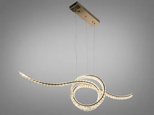 Підвісна люстра LED Diasha золото 85 Вт пульт 15м² - фото 2