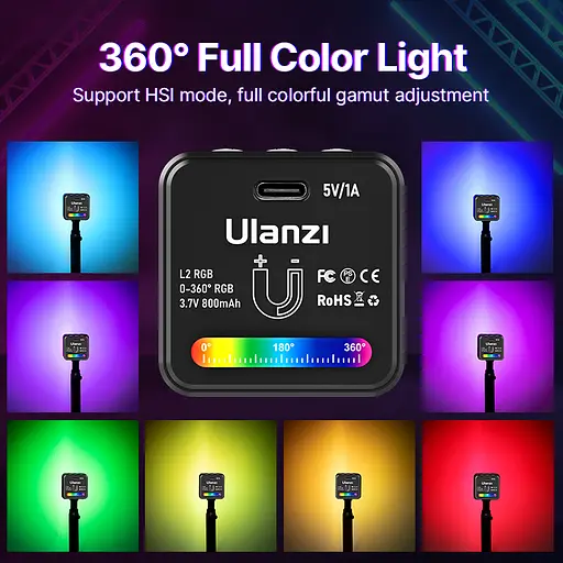 Видеосвет Ulanzi Vijim RGB COB VEDIO LIGHT (UV-2878 L2 RGB) - фото 16