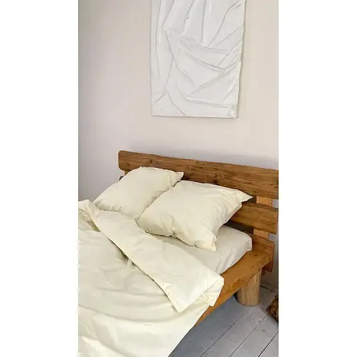 Комплект постільної білизни Євро #Vanilla Cream ванільний крем - фото 2