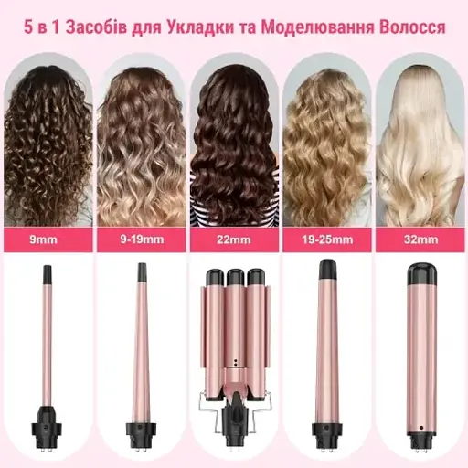 Плойка мультистайлер Kipo Aimed Hair Multistyler набір 5 в 1 - фото 3