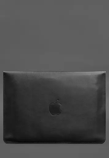 Кожаный чехол-конверт BlankNote на магнитах для MacBook Air 15 (2023) Черный - фото 3