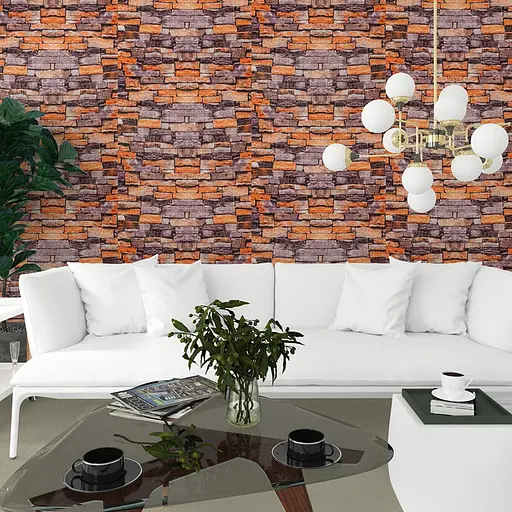 Самоклеющийся 3D панель песчаник Екатеринославский кирпич 3080x700x3мм SW-00001763 - фото 6