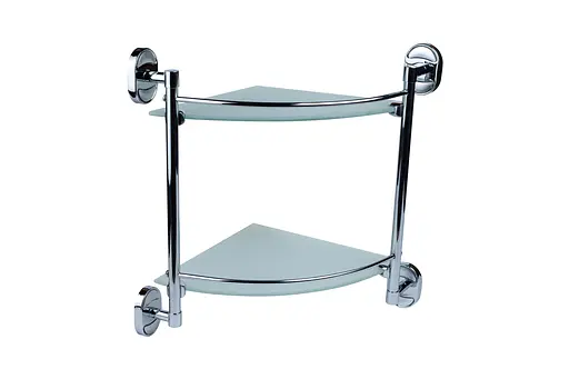 Полиця для ванної кімнати кутова Kroner KRM Elbe - ACG2907-2 CV022866, Хром - фото 3