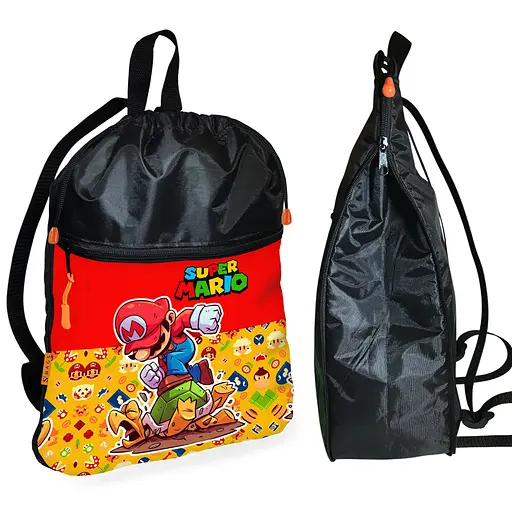 Рюкзак-мешок для обуви,спортивной формы Супер Марио "Super Mario" детская сумка для сменки (01306)