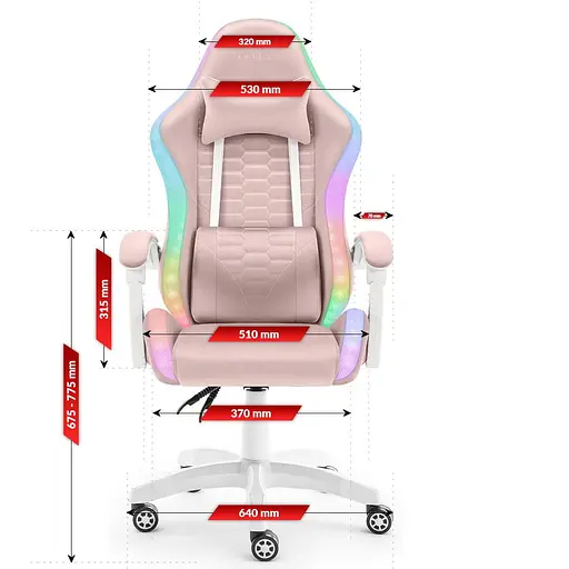 Компьютерное кресло Hell's Chair HC- 1000 Pink (тканина) - фото 8