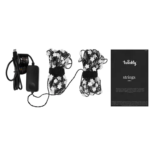 Twinkly Гірлянда Smart LED Twinkly Strings Star RGB 200 IP20 12м USB-C кабель зелений без БЖ - фото 2