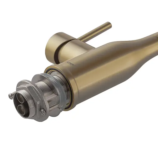 Змішувач для кухні Koer KI-70026-12 з білим силіконовим зливом KR5212 Золотий - фото 2