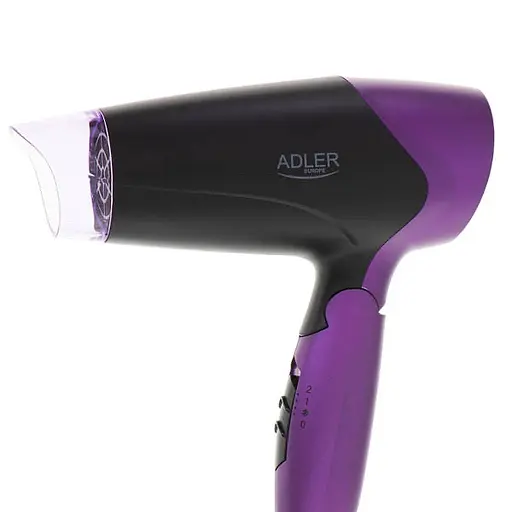 Фен дорожный Adler AD 2260, 1600 Вт 2 уровня обдува холодный режим концентратор складная ручка 1 шт. белый (33705-IS) - фото 2