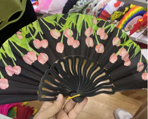 Аксессуар веер Цветы (в ассортименте) - фото 2