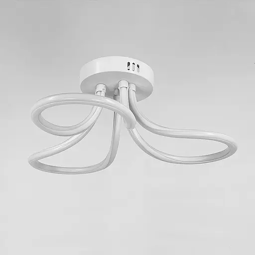 Стельова біла LED люстра з трьома завитками | Арт. 2015/3 | Line F - фото 3