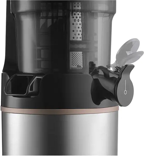 Sencor Соковыжималка отцентрированная 200Вт, жмых-0.6л, желоб на целое яблоко, пластик/металл, нерж. сталь-черный - фото 6