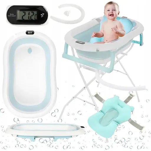 Детская ванночка Kanzaa Pink с подушкой, термометром - фото 4