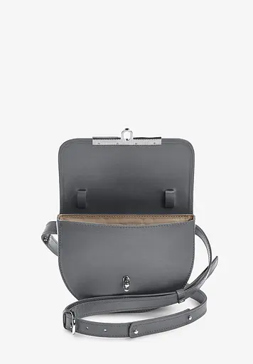 Жіноча шкіряна сумка поясна-кроссбоді Bridget сірий - фото 3