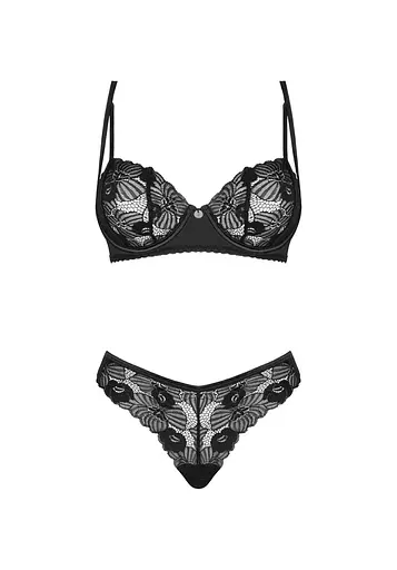 Комплект белья Obsessive Serena Love XL/XXL черный - фото 5