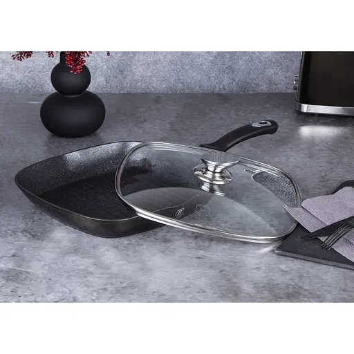 Сковорода-гриль Berlinger Haus с крышкой 28х28х4.1 см 2.1 л (BH 6612) - фото 4