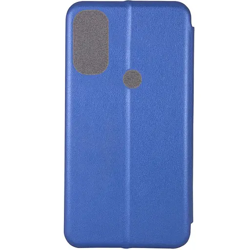 Кожаный чехол-книга Classy для Motorola Moto E40 Синий - фото 2
