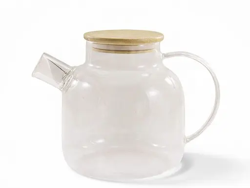 Чайник для заварювання Lumines скляний бамбукова кришка 1500 мл прозорий TP1500H - фото 2