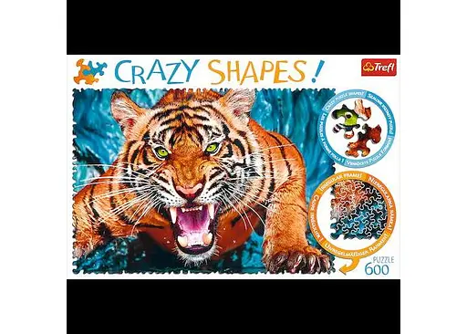Пазл Trefl Crazy Shapes С глазу на глаз с тигром 600 эл. (11110) - фото 2