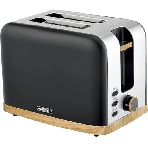Тостер Ardesto T-F420BWD, Black, 800W, 2 тости, 2 відділення, 7 режимів підсмажування, розморожування