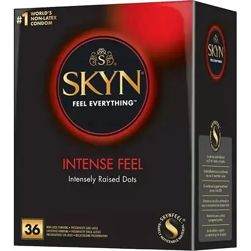 Презервативы безлатексные Skyn ​​Intense Feel (ребристые, 36 шт.)
