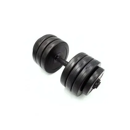 Гантель складальна композитна в пластиковій оболонці Rock pro 19 кг NE-PL-G-019