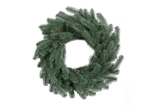 Різдвяний вінок Ковалевський з хвої (діаметр - 45 см) литий Блакитний