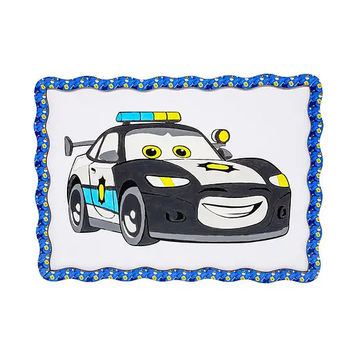 Дитячий набір для розпису по дереву "Поліцейська машинка" PuzzleOK Puz-22952 формат А4 - фото 1