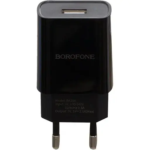 Мережеве заряджання Borofone BA20A 2.1A адаптер 1 USB + кабель Type C Білий - фото 4