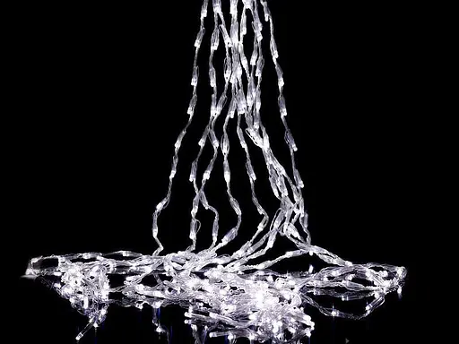 Гірлянда різдвяна Водоспад 3х1.5м на 320 світлодіодів LED гірлянда для прикраси будинків від мережі Біла - фото 3