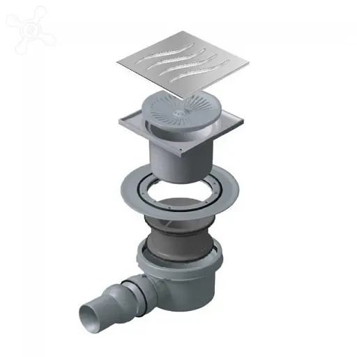 Душевой трап Pestan Confluo Tide-1 боковой 15x15 см (240159) - фото 4