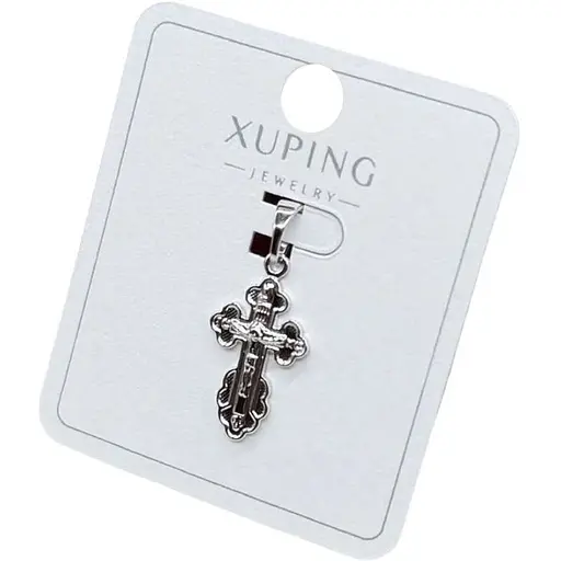 Жіночий кулон-хрестик Xuping з медичного золота - фото 1