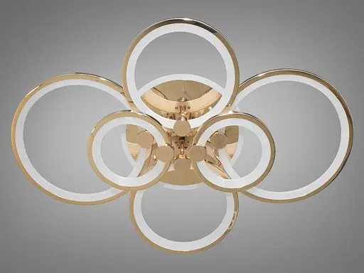 LED-люстра з диммером і кольоровою підсвіткою, колір хром, 135W - фото 2