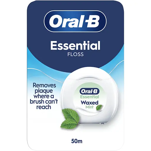 Зубна нитка Oral-B Essential Floss М'ятна Вощена 50 м - фото 1