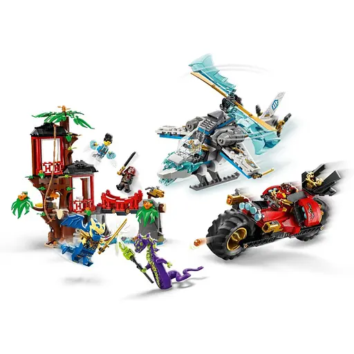 Конструктор LEGO Ninjago Автомобильная битва ниндзя у дома на дереве 642 детали (71857) - фото 4